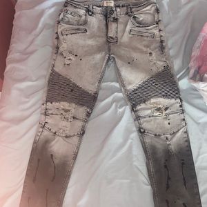 Men’s premium biker jeans.